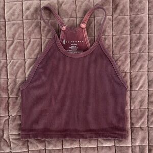 FP Movement by Free People Ribbed Bra in Burgundy XS